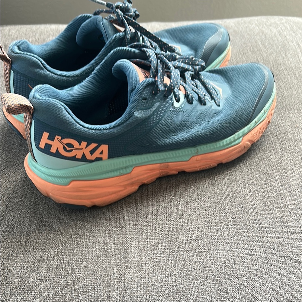 Hoka Blue and Orange Running Shoes